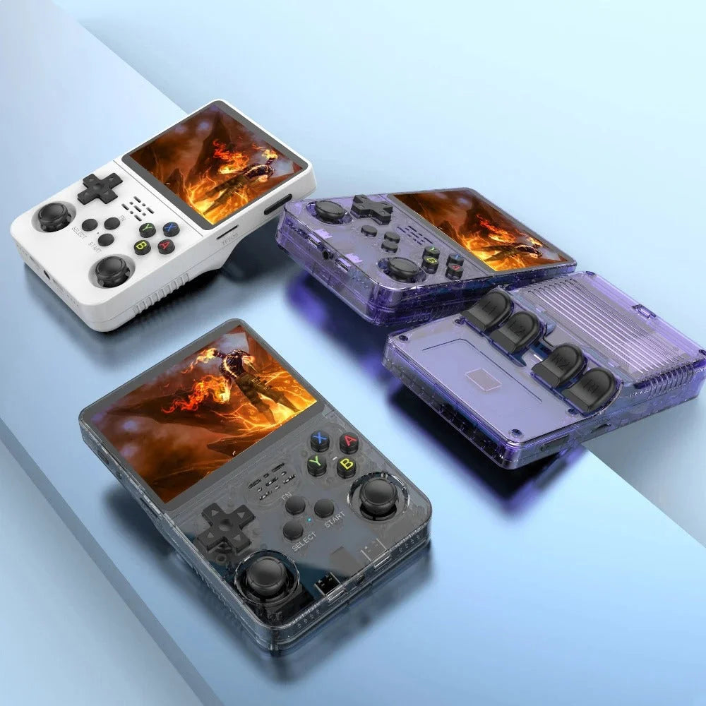 Consoles R36S em várias cores