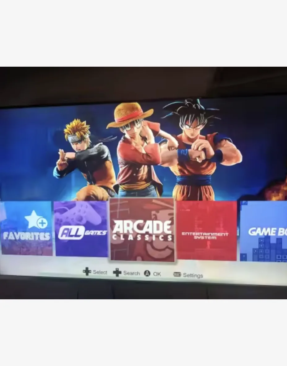 Menu Arcade Classics rodando na TV pelo M15 Ultra